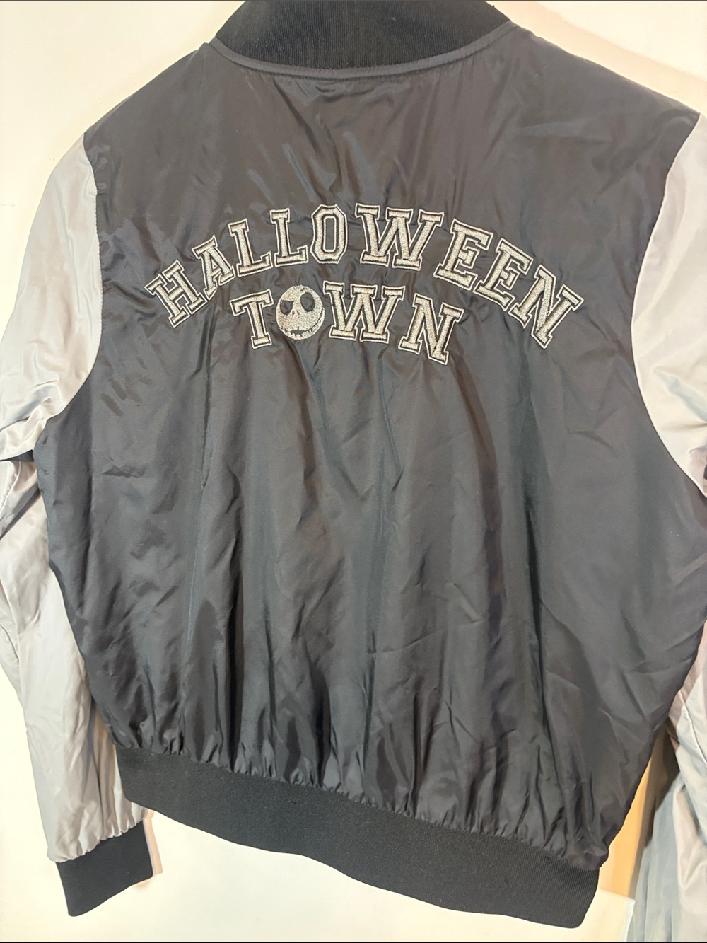 Disney The Nightmare Before Christmas Tim Burton Halloween Town Bomber Jacket S